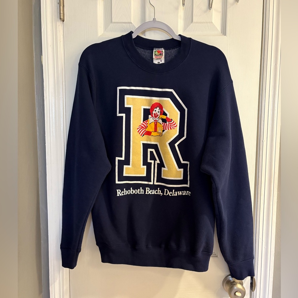 Vintage 1990S Ronald Mcdonald Fruit Of The Loom Heavy Sweatshirt Size Medium.